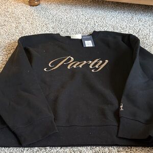 Universal Thread Black Sweatshirt with Gold Lettering